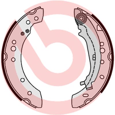 BREMBO Būgninių stabdžių trinkelių komplektas