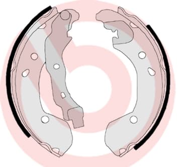 Būgninių stabdžių trinkelių komplektas — BREMBO S 56 510