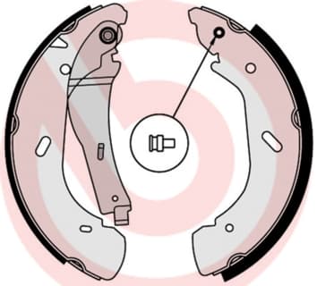 Būgninių stabdžių trinkelių komplektas — BREMBO S 56 513