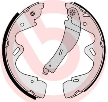 Būgninių stabdžių trinkelių komplektas — BREMBO S 56 517