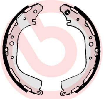 Būgninių stabdžių trinkelių komplektas — BREMBO S 56 529