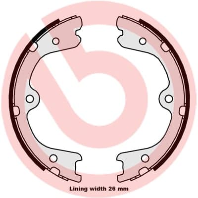 Rankinio stabdžio kaladėlių komplektas — BREMBO S 56 546