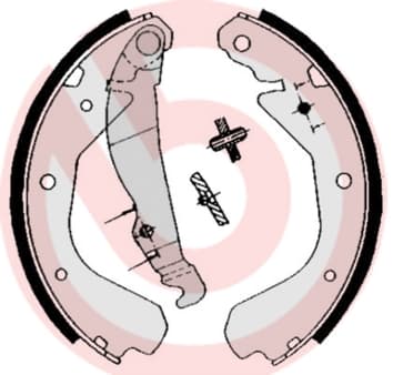 BREMBO S 59 509 Būgninių stabdžių trinkelių komplektas