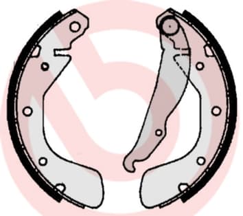 Būgninių stabdžių trinkelių komplektas — BREMBO S 59 511