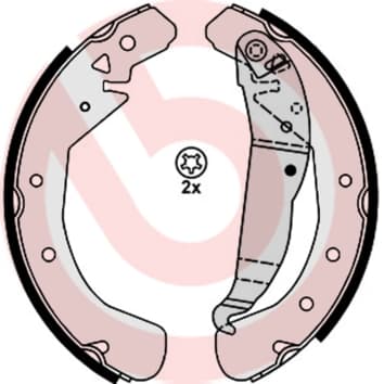 Būgninių stabdžių trinkelių komplektas — BREMBO S 59 525