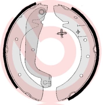 Būgninių stabdžių trinkelių komplektas — BREMBO S 61 514