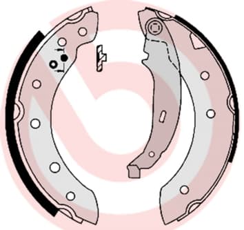 Būgninių stabdžių trinkelių komplektas — BREMBO S 61 520