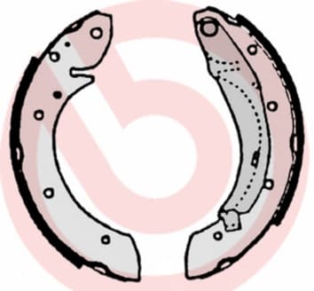 BREMBO S 61 522 Būgninių stabdžių trinkelių komplektas