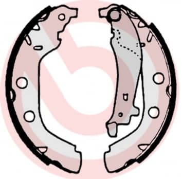 Būgninių stabdžių trinkelių komplektas — BREMBO S 61 523