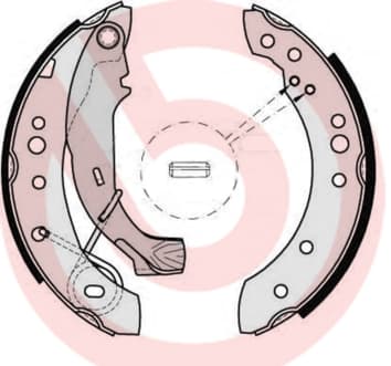 Būgninių stabdžių trinkelių komplektas — BREMBO S 61 526
