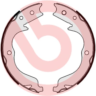 Rankinio stabdžio kaladėlių komplektas — BREMBO S 61 542