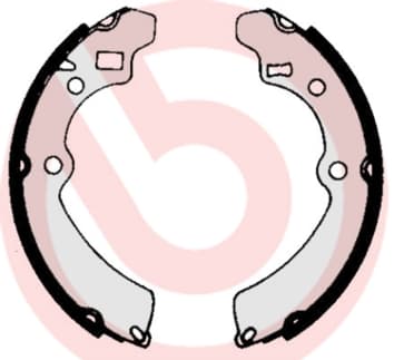 Būgninių stabdžių trinkelių komplektas — BREMBO S 79 512