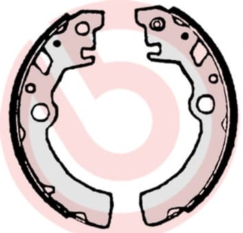 Būgninių stabdžių trinkelių komplektas — BREMBO S 79 519