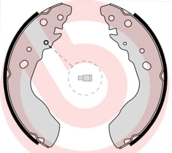 Būgninių stabdžių trinkelių komplektas — BREMBO S 79 522