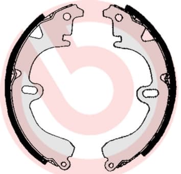 Būgninių stabdžių trinkelių komplektas — BREMBO S 83 504