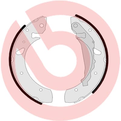 Būgninių stabdžių trinkelių komplektas — BREMBO S 83 507