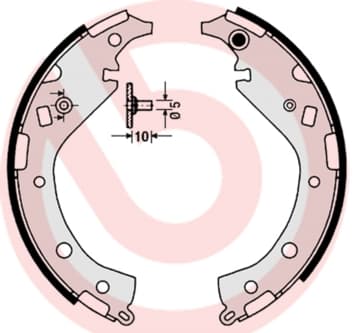 Būgninių stabdžių trinkelių komplektas — BREMBO S 83 549