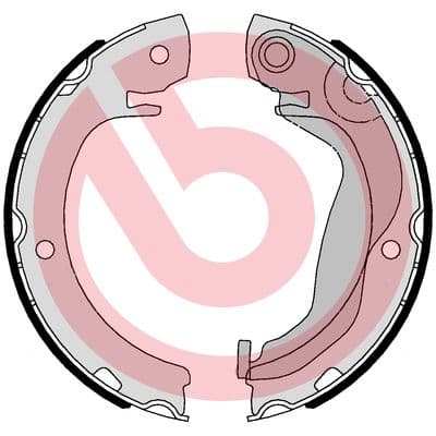 Rankinio stabdžio kaladėlių komplektas — BREMBO S 83 569