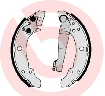 Būgninių stabdžių trinkelių komplektas — BREMBO S 85 507