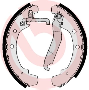 Būgninių stabdžių trinkelių komplektas — BREMBO S 85 510