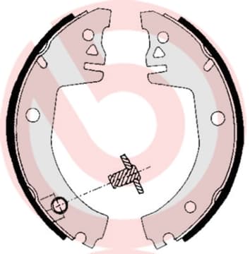 Būgninių stabdžių trinkelių komplektas — BREMBO S 85 512