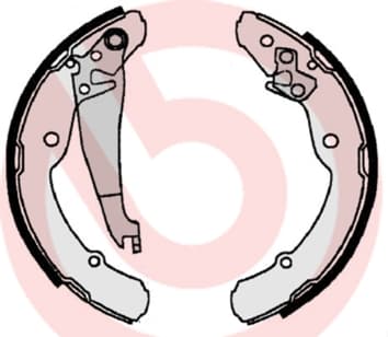 Būgninių stabdžių trinkelių komplektas — BREMBO S 85 516