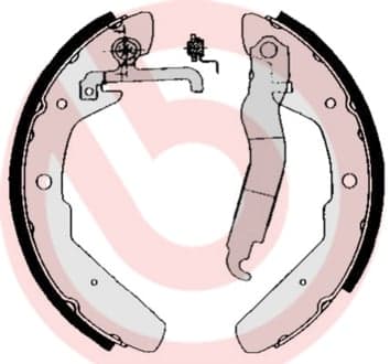 Būgninių stabdžių trinkelių komplektas — BREMBO S 85 517