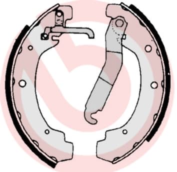 Būgninių stabdžių trinkelių komplektas — BREMBO S 85 534