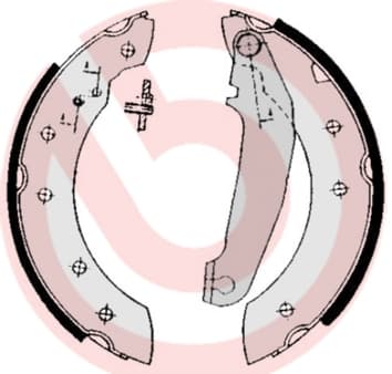 Būgninių stabdžių trinkelių komplektas — BREMBO S 86 502