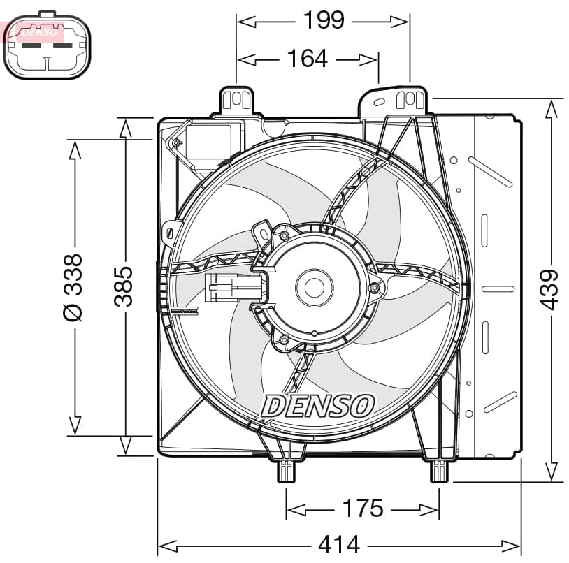 DENSO DER07011 Radiatoriaus ventiliatorius