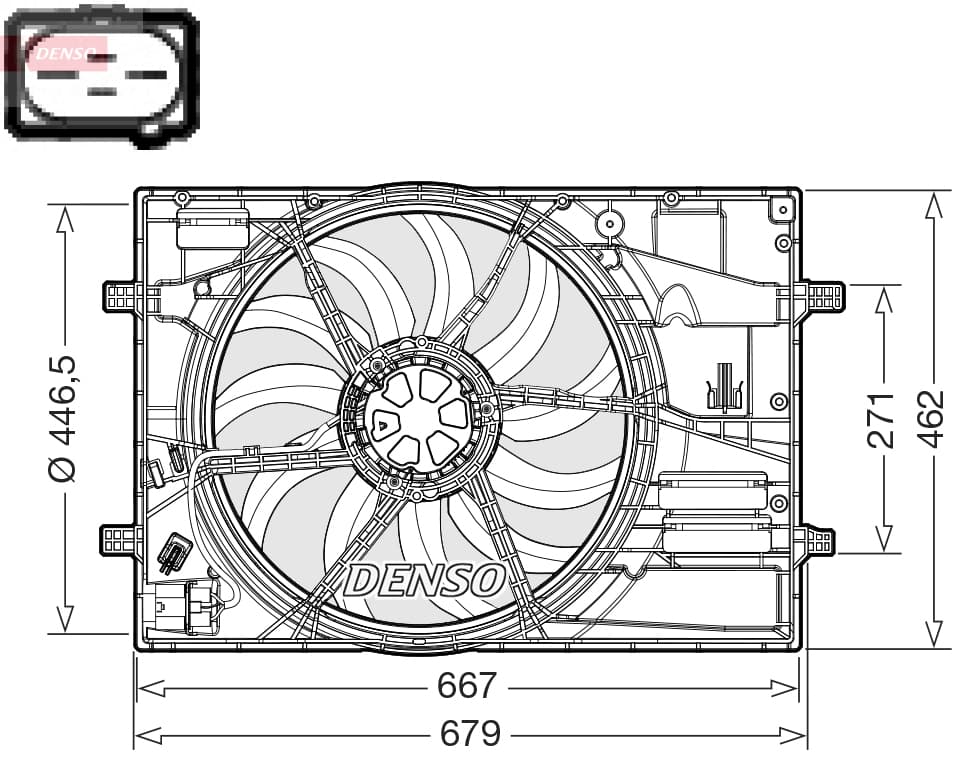 DENSO DER32018 Radiatoriaus ventiliatorius