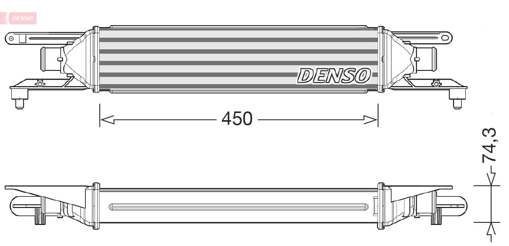 DENSO DIT01007 Tarpinis oro aušintuvas
