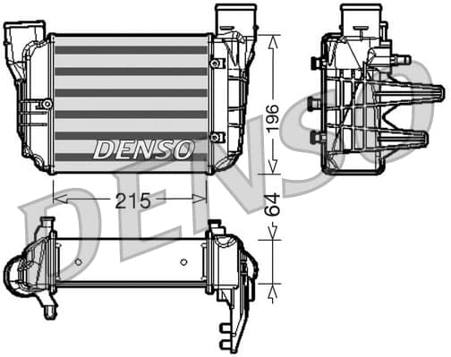 DENSO DIT02002 Tarpinis oro aušintuvas