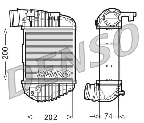 DENSO DIT02023 Tarpinis oro aušintuvas