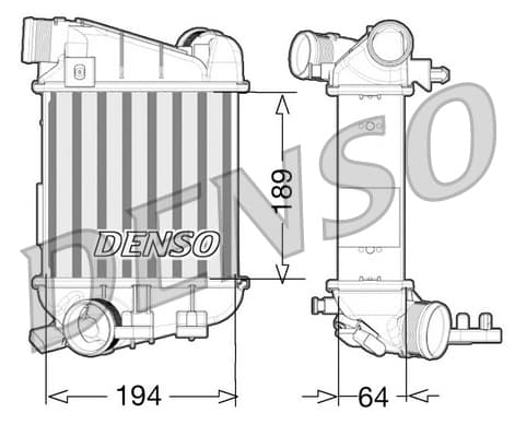 DENSO DIT02027 Tarpinis oro aušintuvas