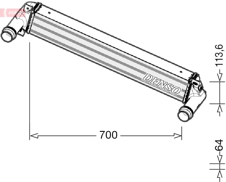 DENSO DIT06010 Tarpinis oro aušintuvas