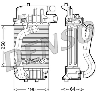 DENSO DIT50004 Tarpinis oro aušintuvas