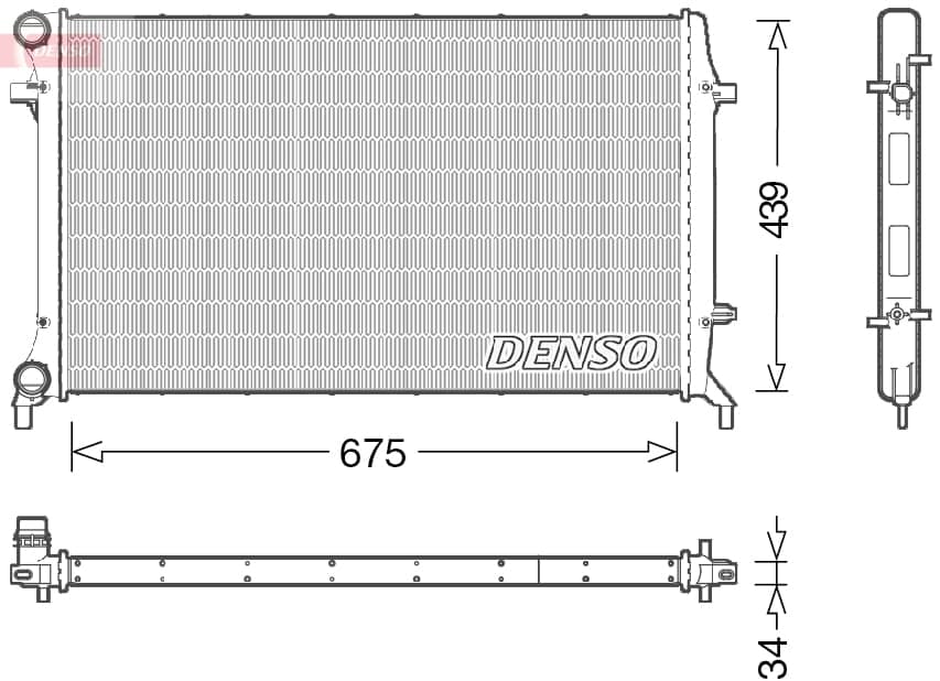 Variklio aušinimo radiatorius — DENSO DRM02027