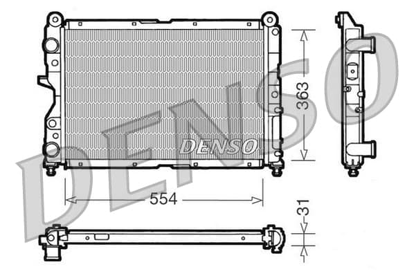 DENSO DRM09132 Variklio aušinimo radiatorius
