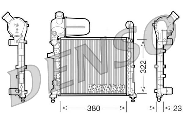 Variklio aušinimo radiatorius — DENSO DRM09134