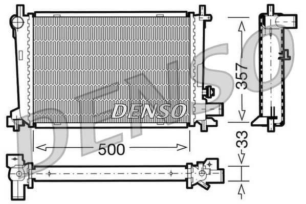 Variklio aušinimo radiatorius — DENSO DRM10039