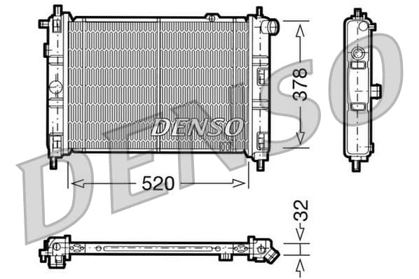 DENSO DRM20030 Variklio aušinimo radiatorius