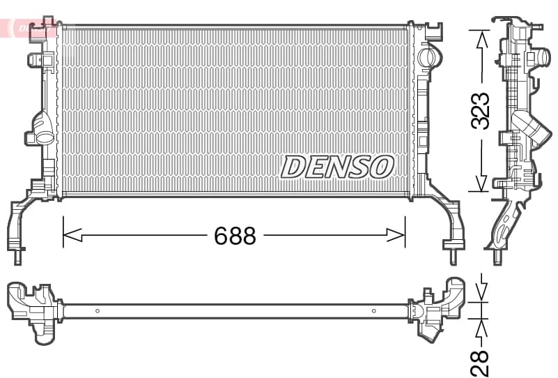DENSO DRM23038 Variklio aušinimo radiatorius