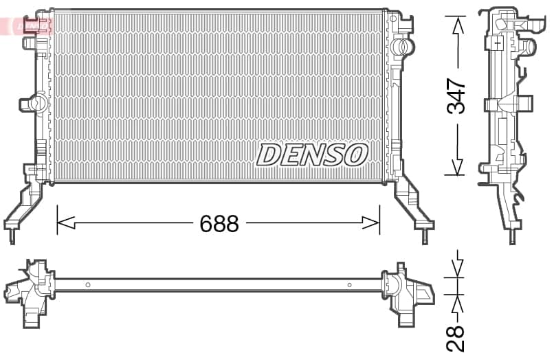 DENSO DRM23039 Variklio aušinimo radiatorius