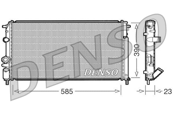 Variklio aušinimo radiatorius — DENSO DRM23053
