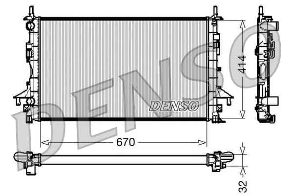 DENSO DRM23084 Variklio aušinimo radiatorius
