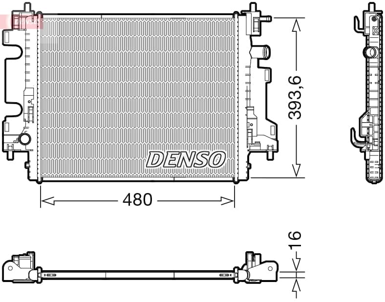 DENSO DRM23113 Variklio aušinimo radiatorius