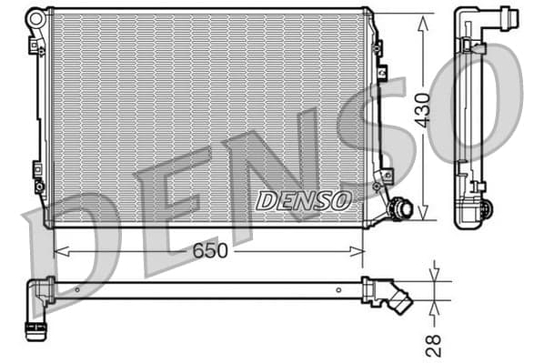 DENSO DRM32037 Variklio aušinimo radiatorius