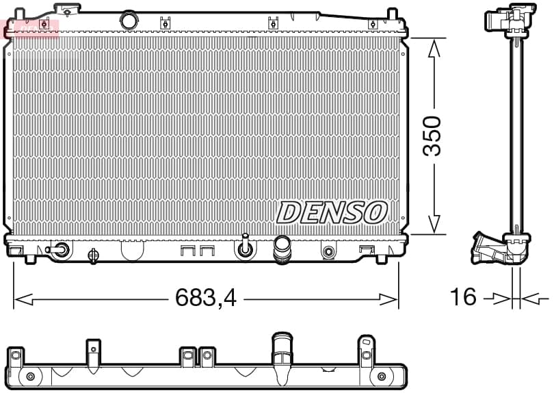 DENSO DRM40053 Variklio aušinimo radiatorius