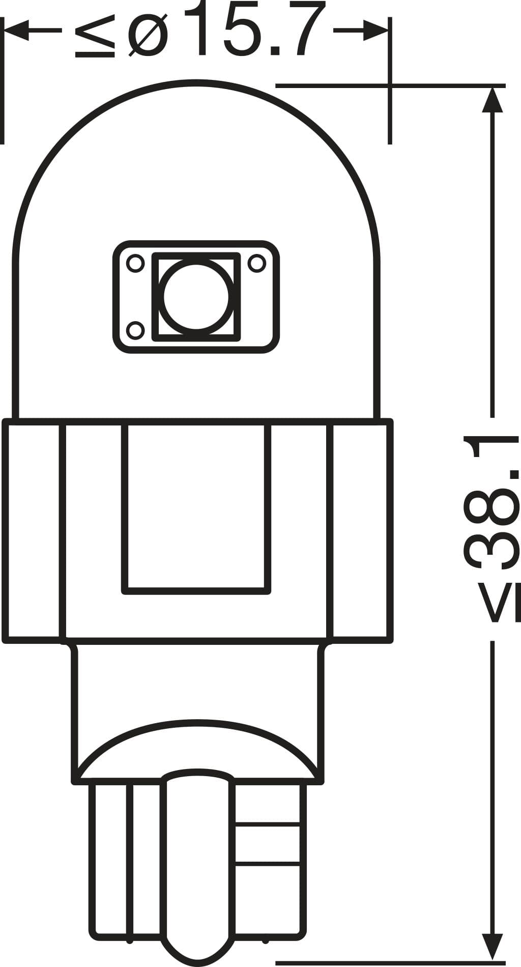 ams-OSRAM 921DRP-2BL Salono apšvietimas Lemputė